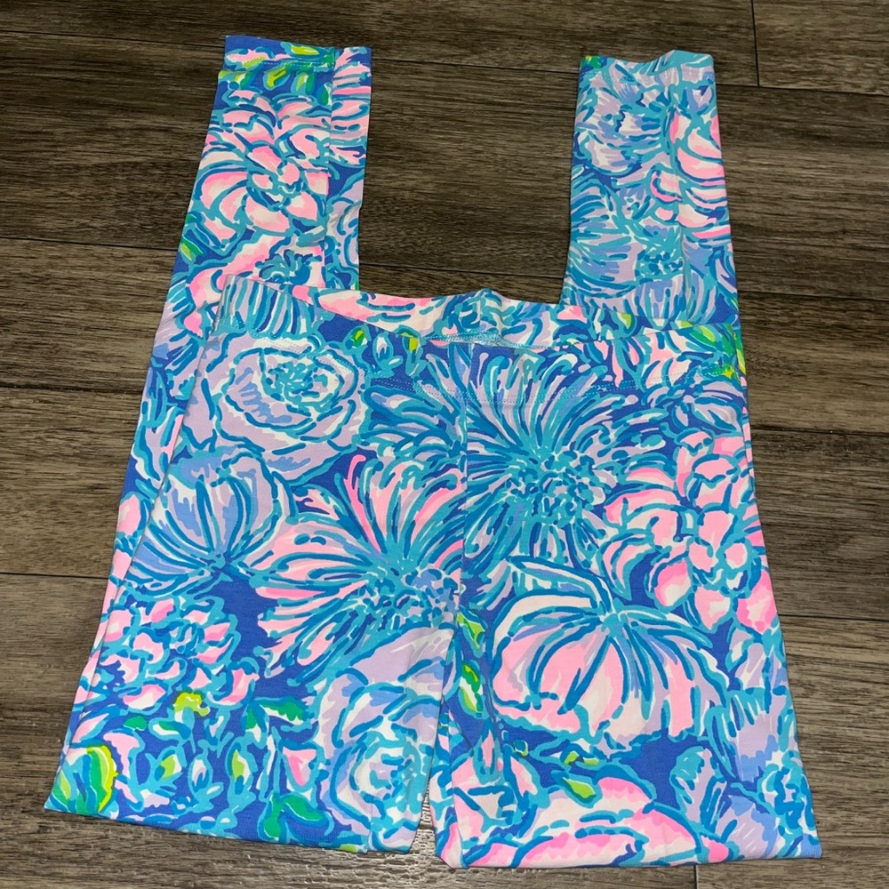 Lilly Pulitzer Maia Leggings Girls Large In Full Bloom